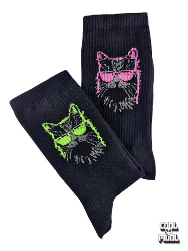 جوراب ساقدار نخ پنبه لنگه به لنگه گربه