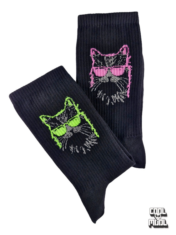 جوراب ساقدار نخ پنبه لنگه به لنگه گربه