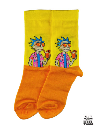 جوراب نخ پنبه ریک زرد