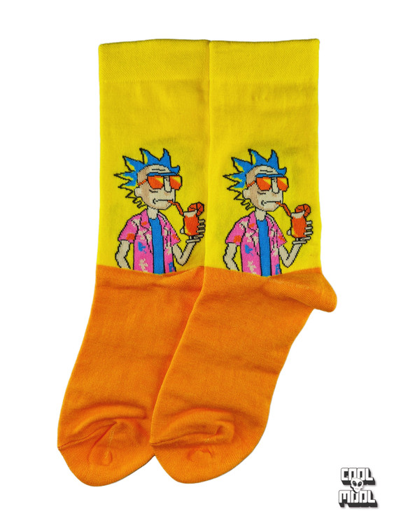 جوراب نخ پنبه ریک زرد