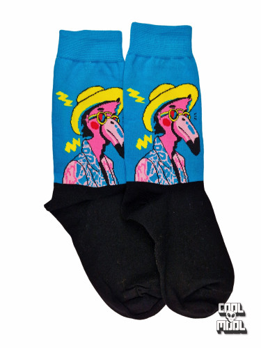 جوراب ساقدار طرح فلامینگو تابستان ۸۰ (Miami Vice)