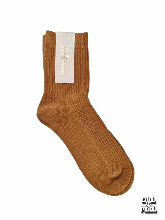 جوراب نخ پنبه ساده حنایی