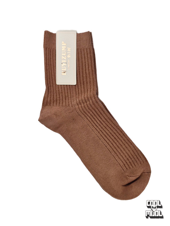 جوراب نخ پنبه ساده شکلاتی