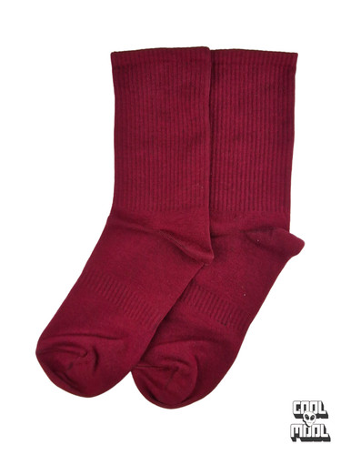 جوراب نخ پنبه زرشکی