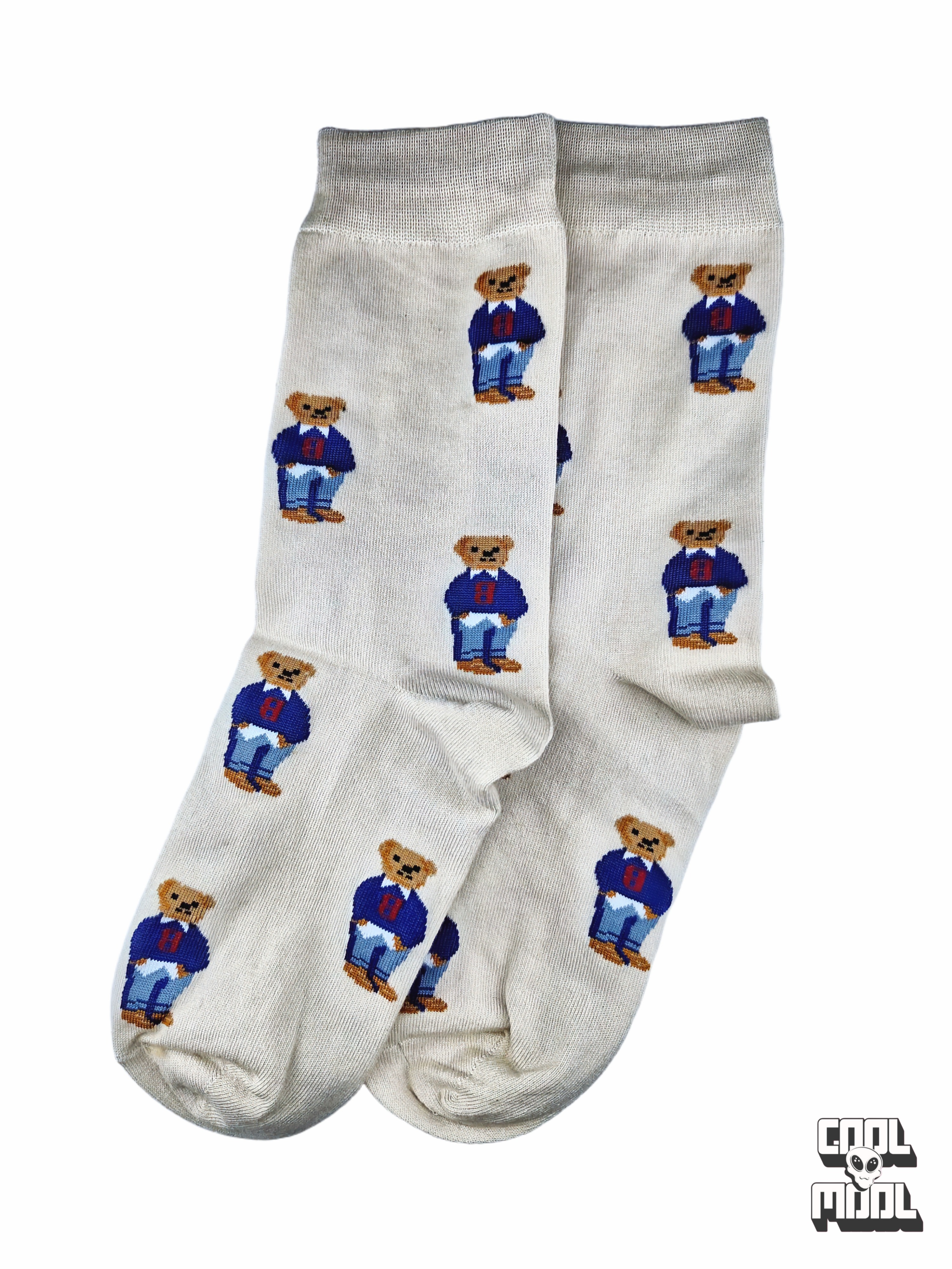 جوراب نخ پنبه خرسی کرم