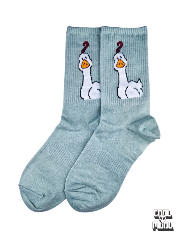 جوراب نخ پنبه اردک طوسی فیلی