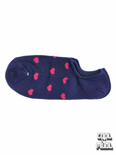 جوراب نخ پنبه مچی قلبی سورمه ایی