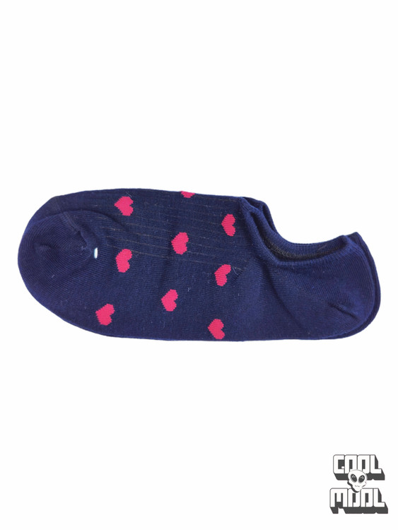 جوراب نخ پنبه مچی قلبی سورمه ایی