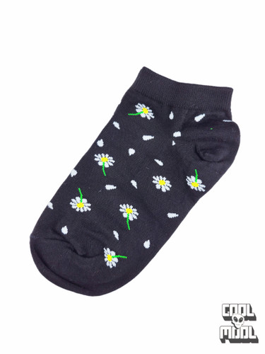 جوراب نخ پنبه مچی بابونه مشکی