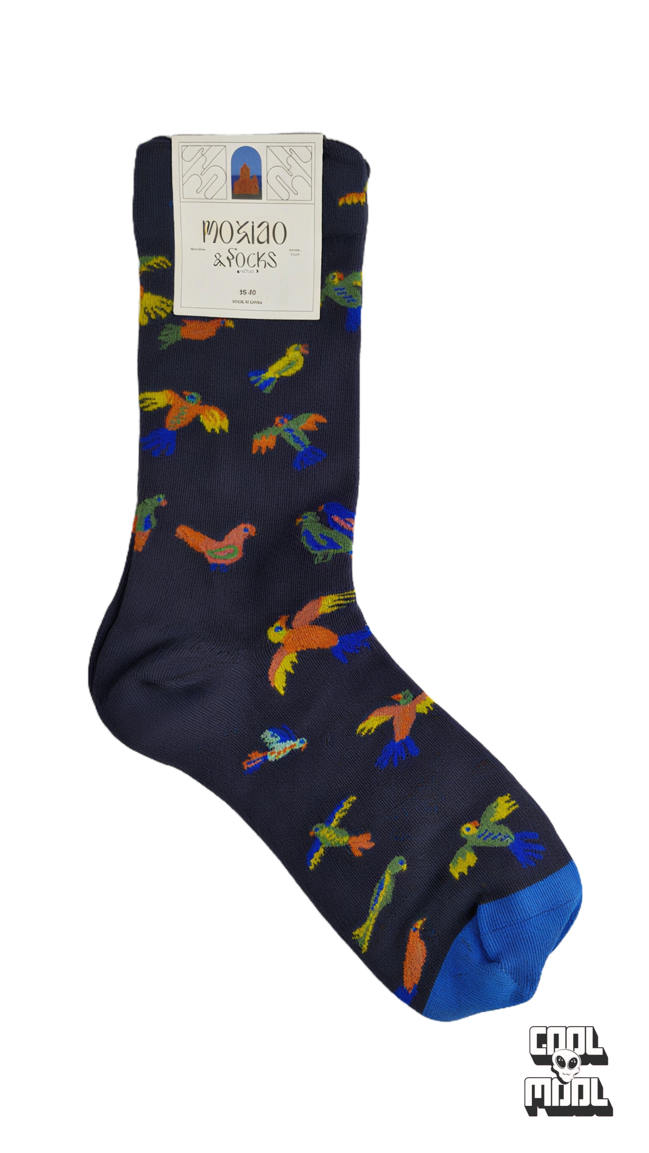 جوراب وارداتی ساقدار طوطی های رنگارنگ زنانه