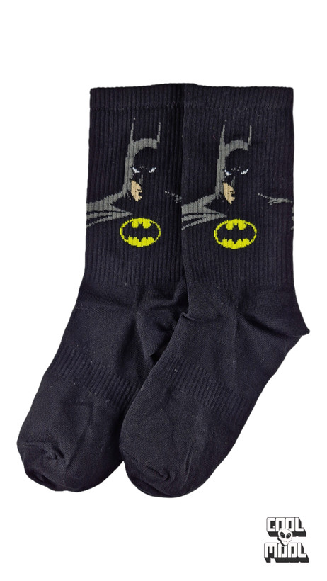 جوراب نخ پنبه ساقدار طرح بتمن