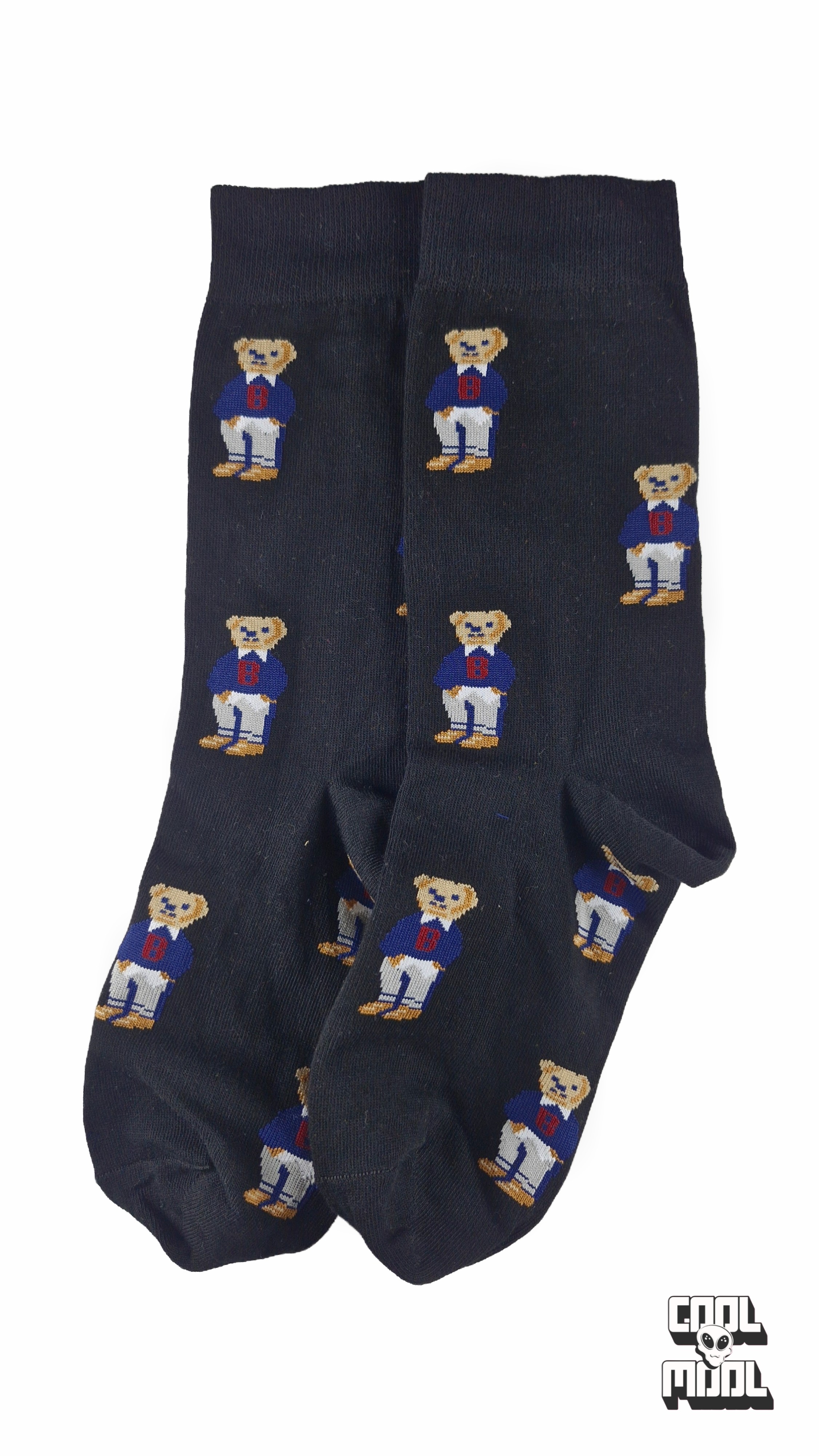 جوراب نخ پنبه خرسی مشکی