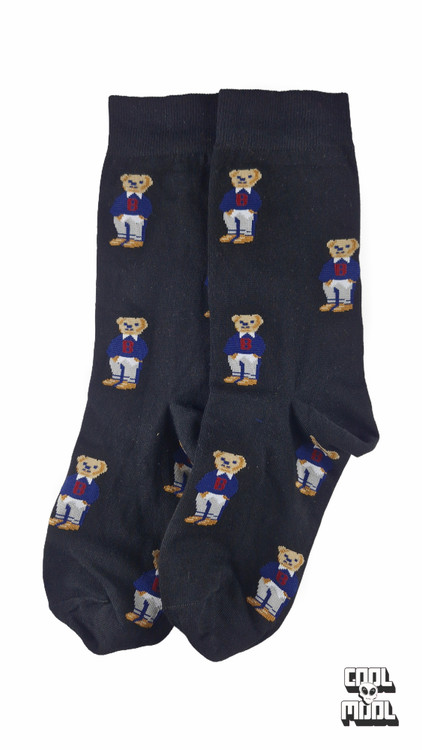 جوراب نخ پنبه خرسی مشکی