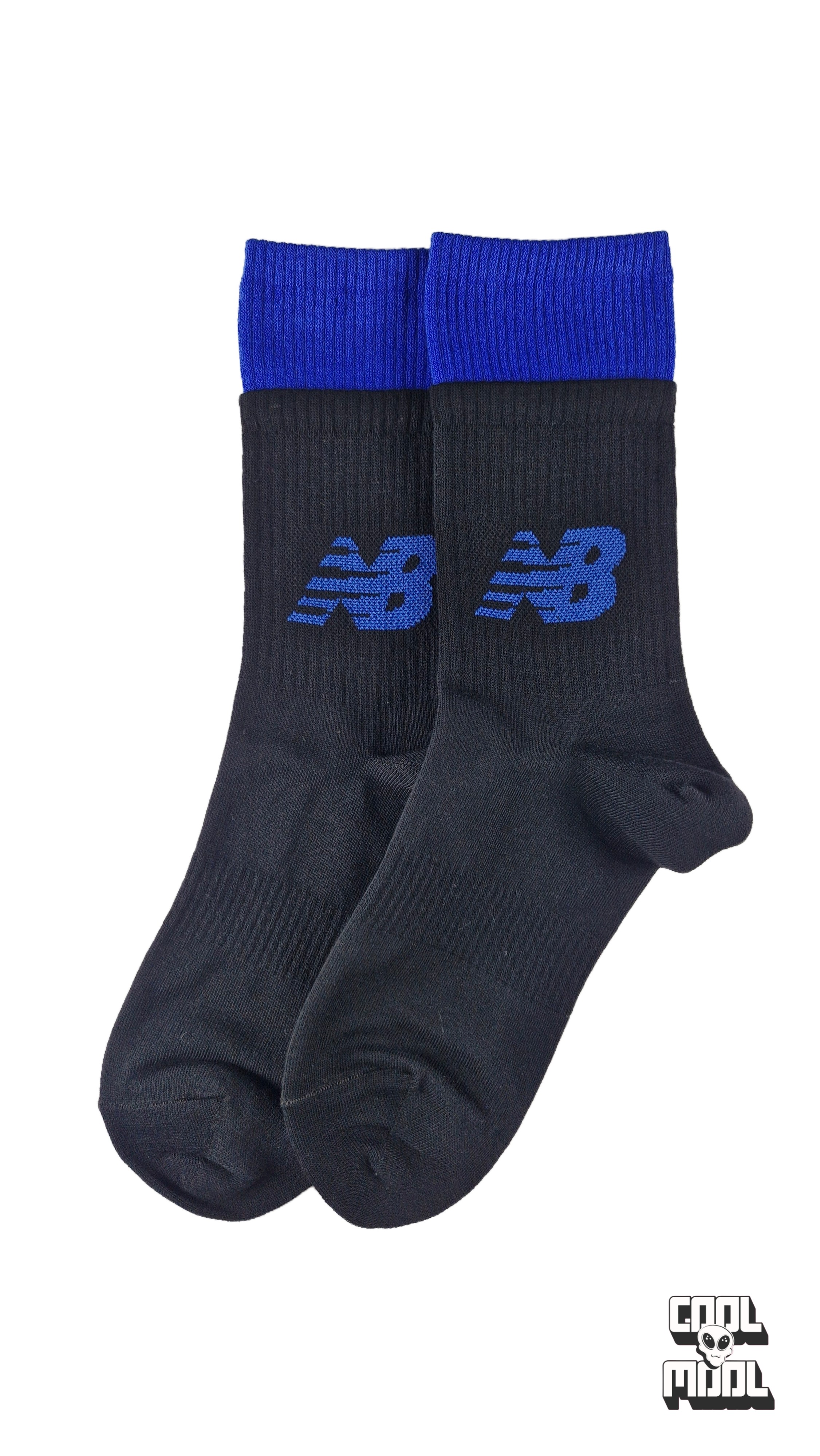 جوراب‌های دو کش ساق بلند نیو بالانس آبی مشکی