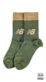 جورابهای دو کش ساق بلند نیو بالانس سبز خردلی