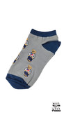 جوراب مچی طرح خرس پولو طوسی-سرمهای