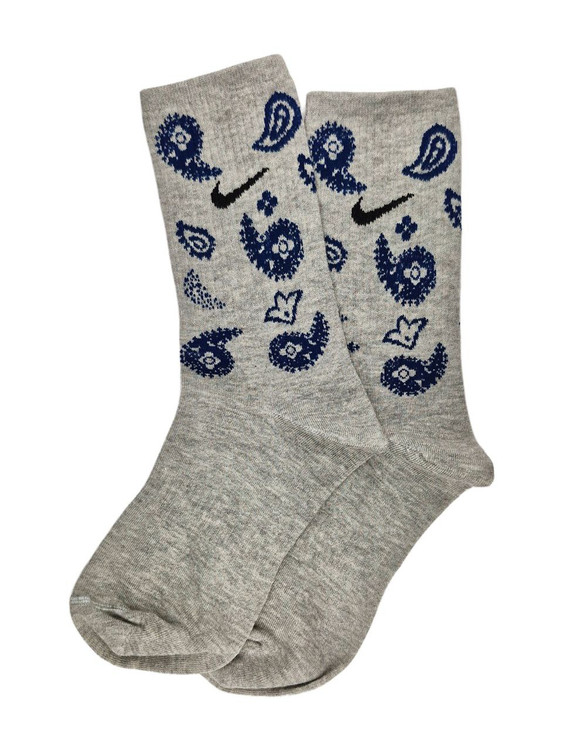 جوراب نخ پنبه نایک بتهجقه خاکستری