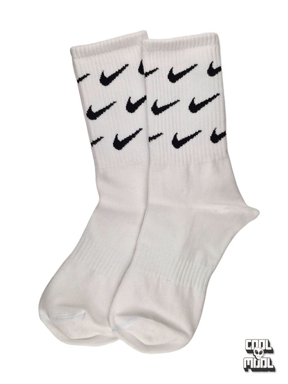 جوراب ساقدار نخ پنبه نایکی کد 2 سفید