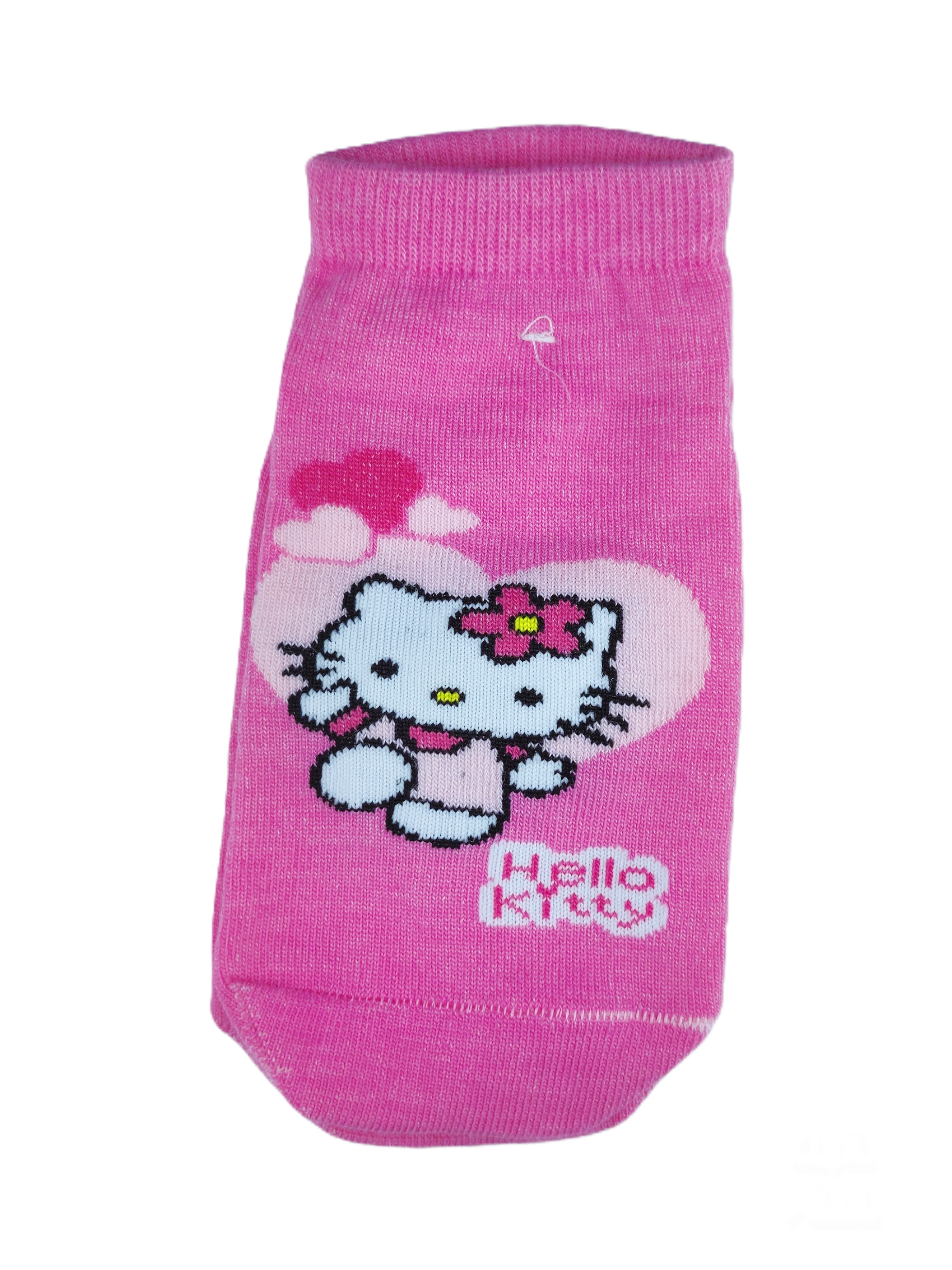 جوراب بچگانه هلو کیتی با پاپیون گلدار مناسب برای 4-6 سال