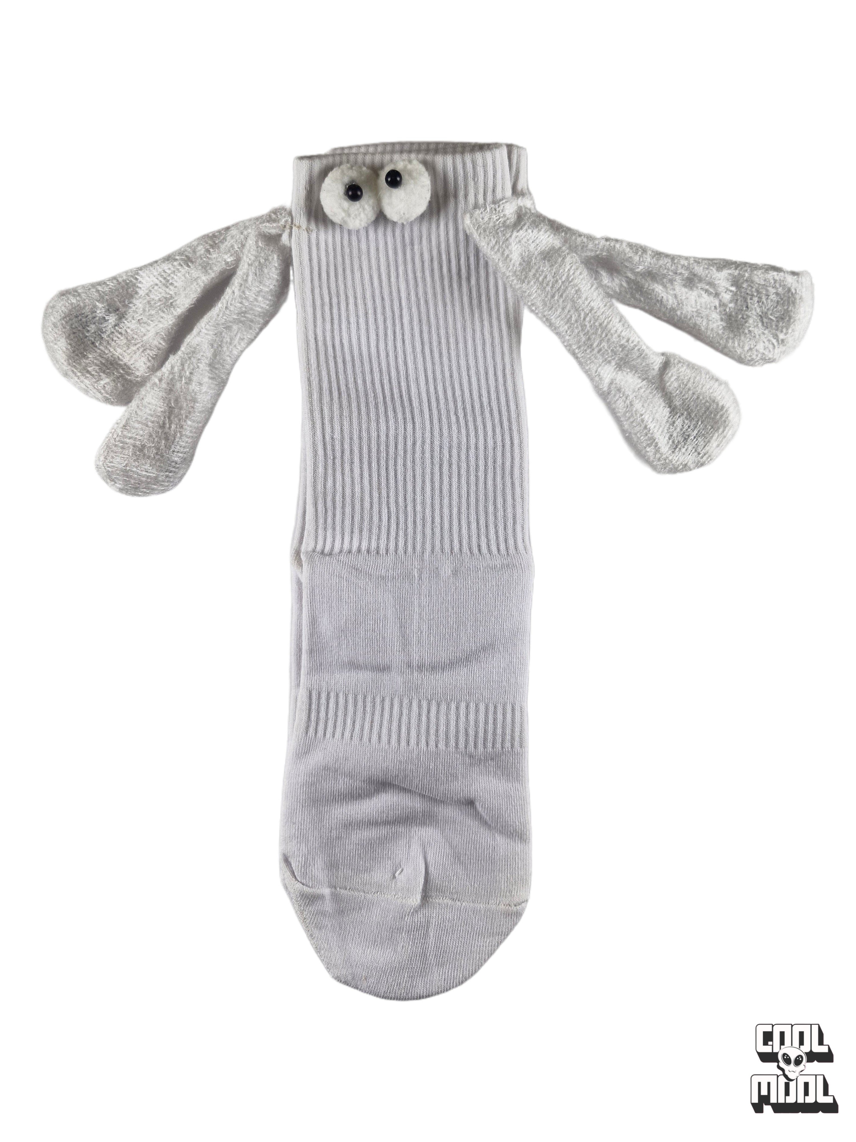 جوراب نخ پنبه مگنتی سفید