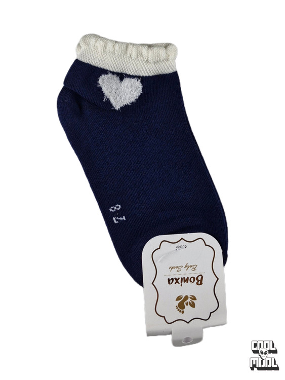 جوراب بچگانه قلبیسرمه ای