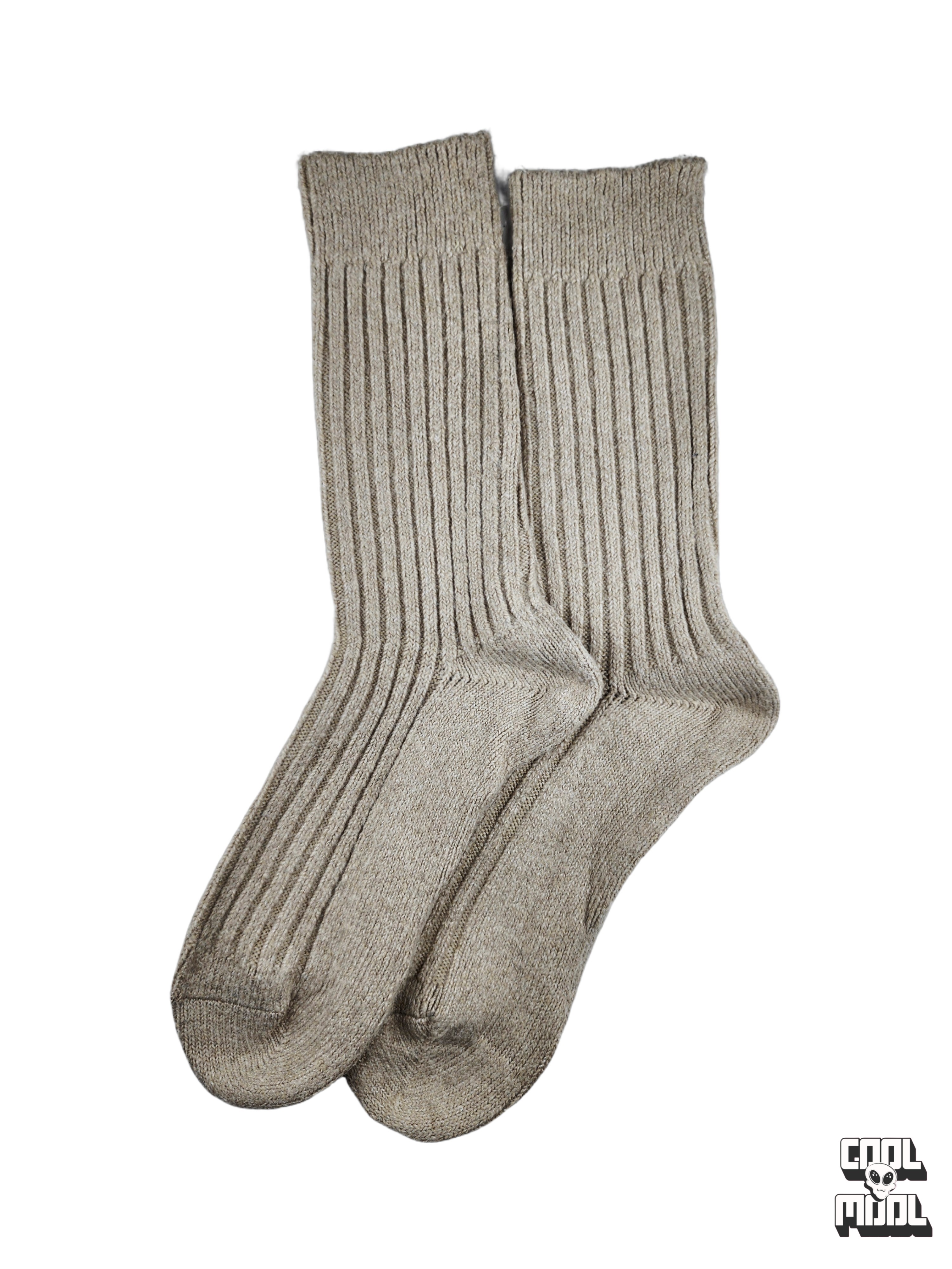 جوراب ساقدار گرم آلپاکا کرم بژ