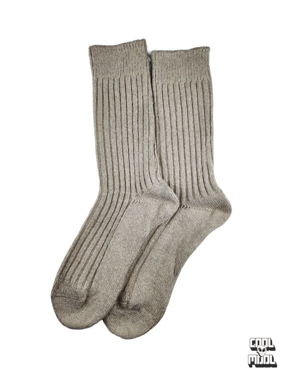 جوراب ساقدار گرم آلپاکا کرم بژ