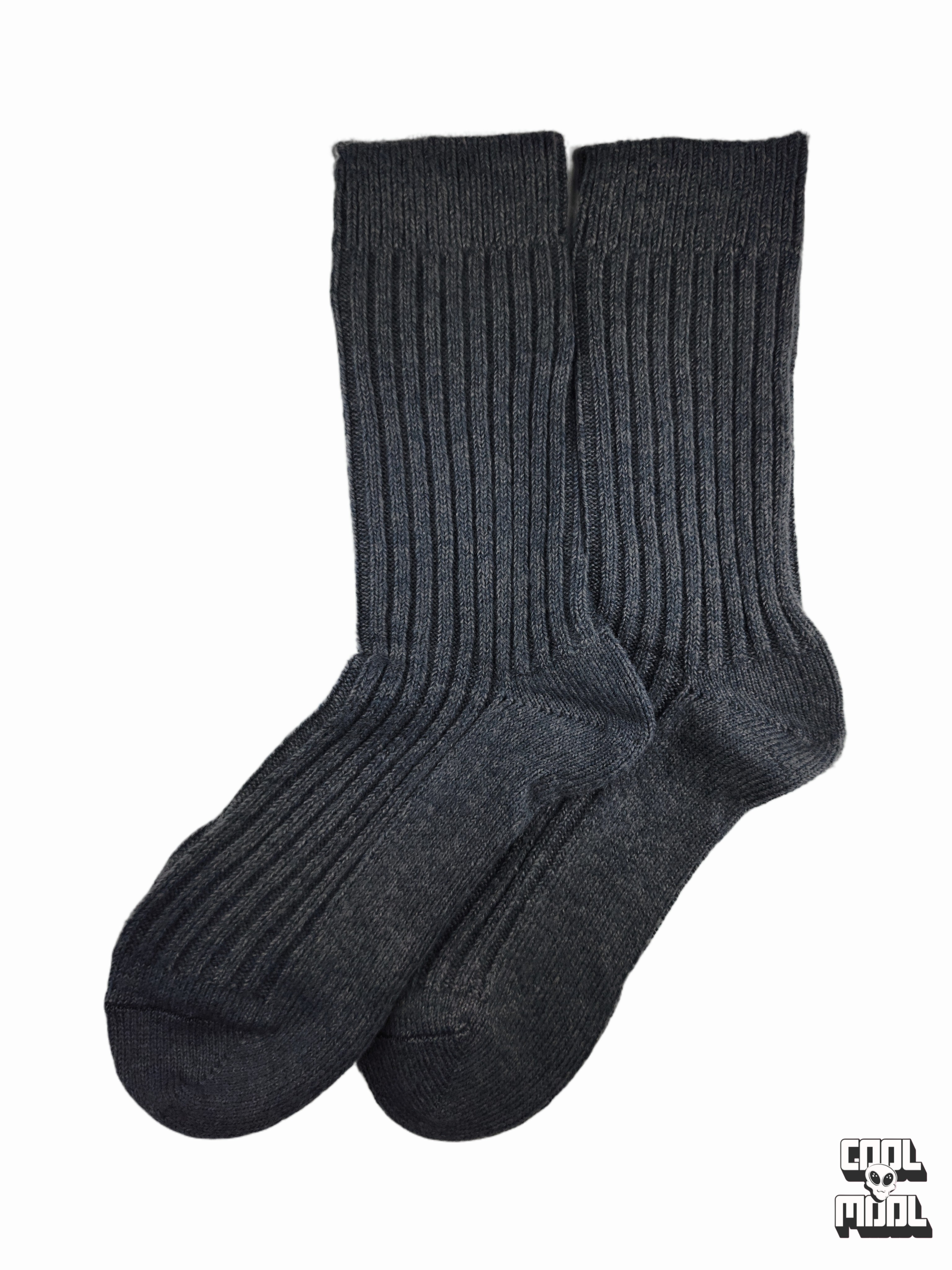 جوراب ساقدار گرم آلپاکا ذغالی تیره