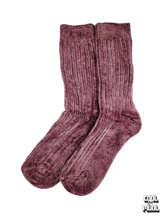 جوراب ساقدار زنانه مخمل کبریتی کالباسی