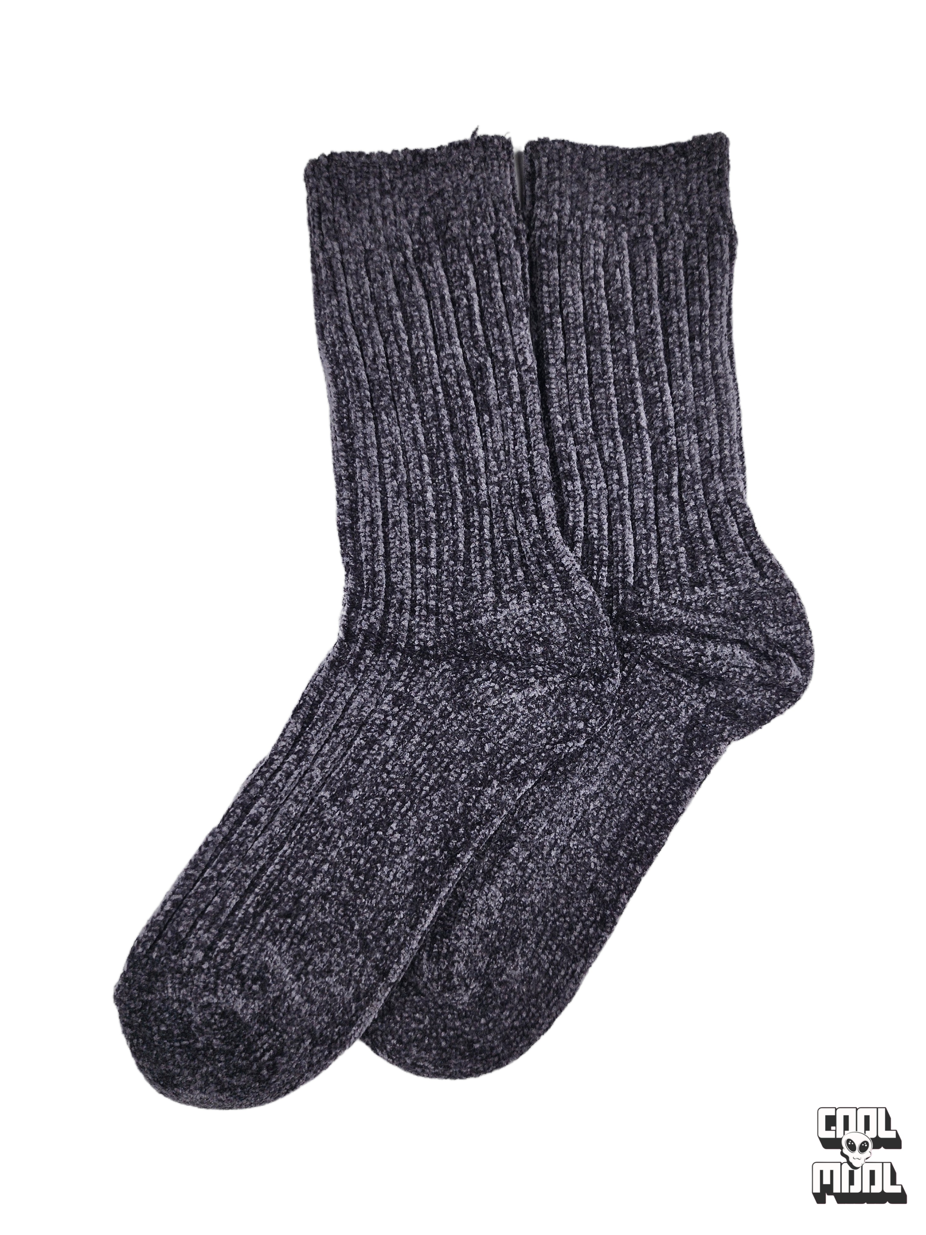 جوراب ساقدار زنانه مخمل کبریتی دودی