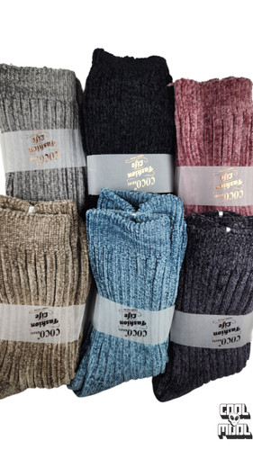 جوراب ساقدار زنانه مخمل کبریتی