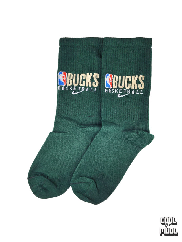 جوراب ساقدار بسکتبالی طرح👑Milwaukee Bucks – مدل OG Logo