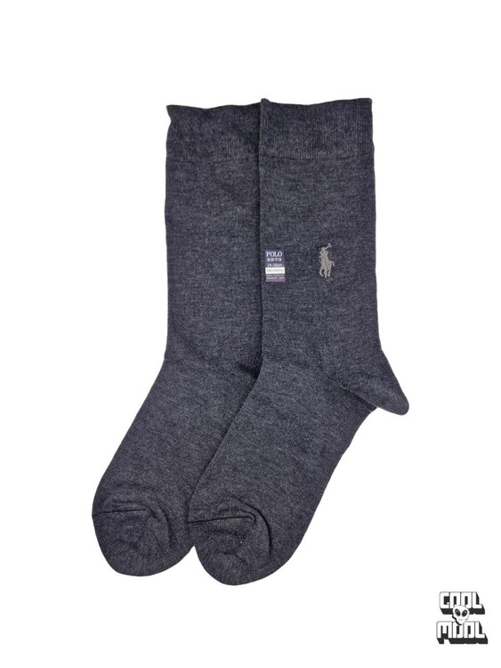 جوراب ساق بلند طرح پولو (Polo Style) خاکستری تیره