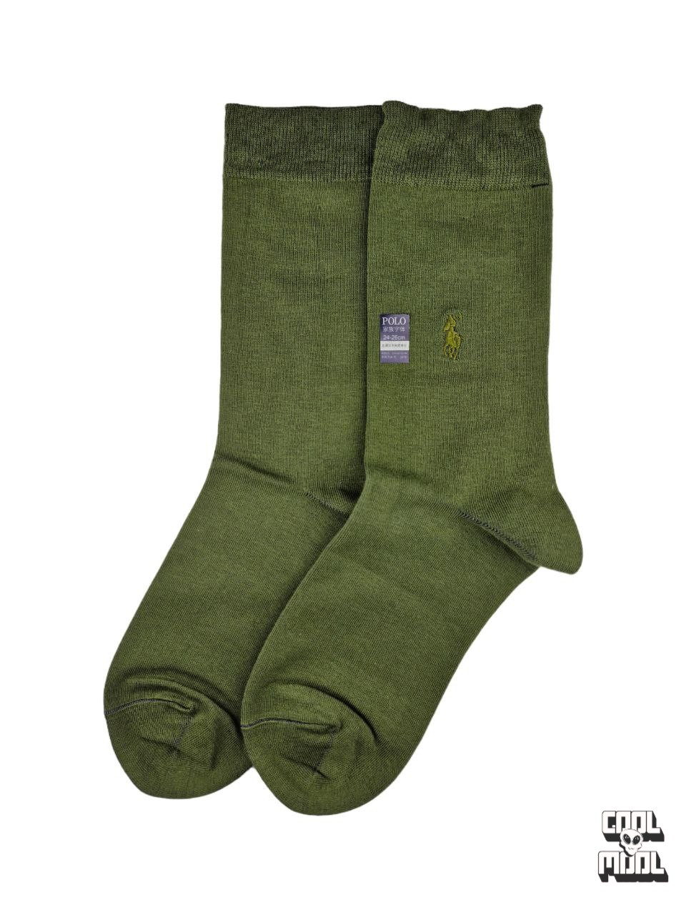 جوراب ساق بلند طرح پولو (Polo Style) سبز زیتونی