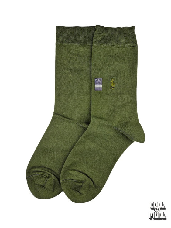جوراب ساق بلند طرح پولو (Polo Style) سبز زیتونی