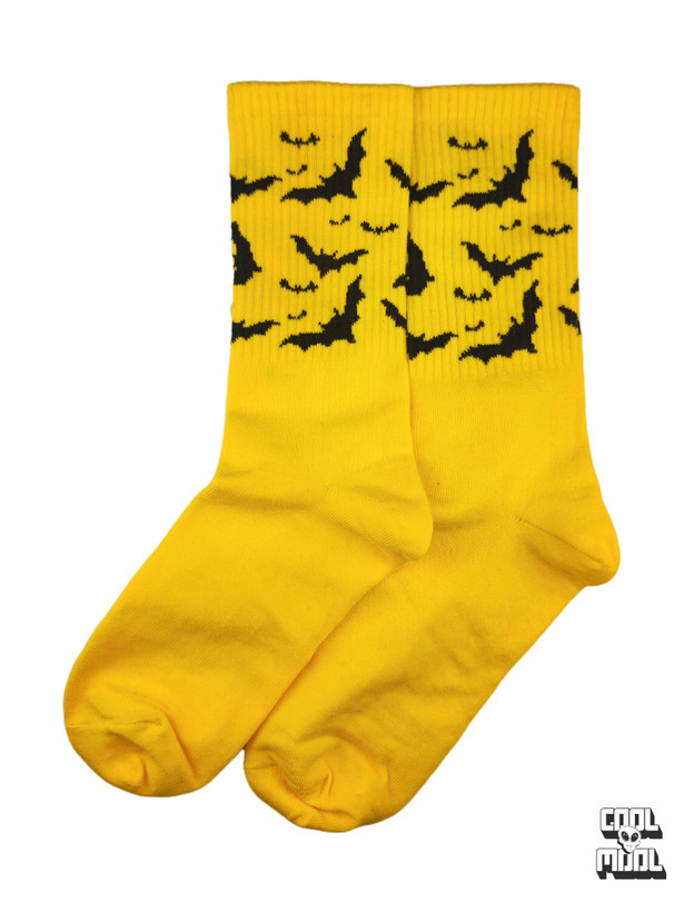 جوراب ساقدار بتمن 🦇 زرد گاتهام (طرح خفاش)