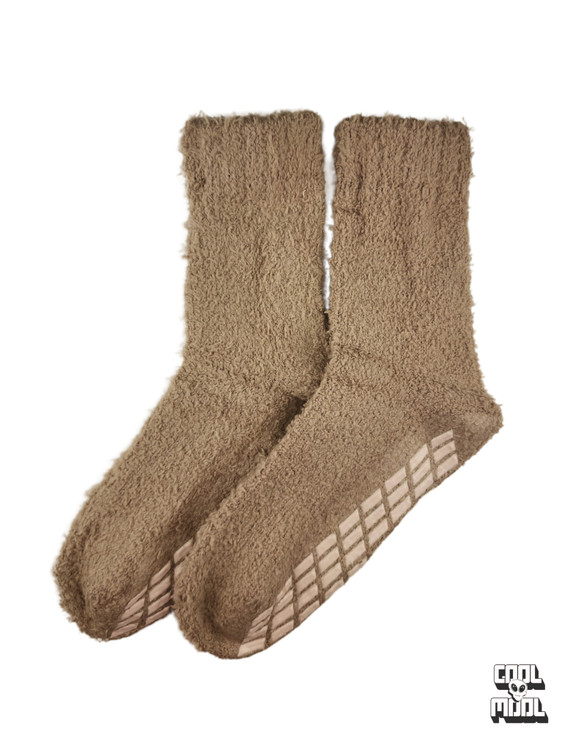 جورابهای نیم ساق زمستانی بوکله 💖 | گرم و لطیف، دارای استوپ کف برای جلوگیری از سر خوردن! قهوه ای