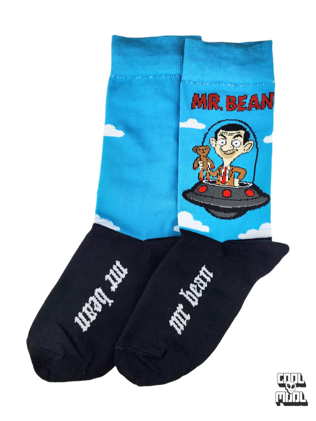 جوراب ساقدار طرح مستر بین و تدی (Mr. Bean) – مدل کمدی فضایی! 🤣🛸