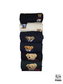 پک جوراب فانتزی Polo Bear (۶ جفتی) | طرحهای خرس پولو شیک و کلاسیک – استایلی متفاوت! 🐻👑
