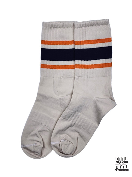 جوراب ساقدار راهراه کالج (Old School Stripe) | بافت نخپنبه، استایل وینتیج و راحتی ورزشی!