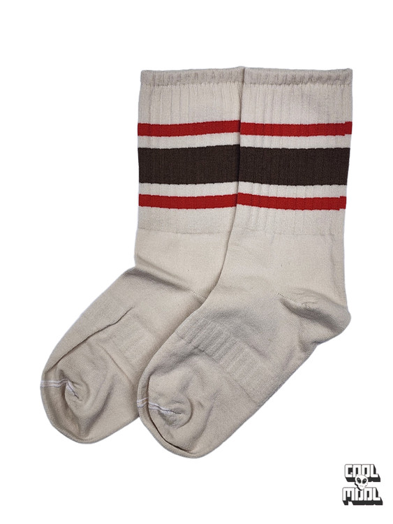جوراب ساقدار راهراه کالج (Old School Stripe) | بافت نخپنبه، استایل وینتیج و راحتی ورزشی!