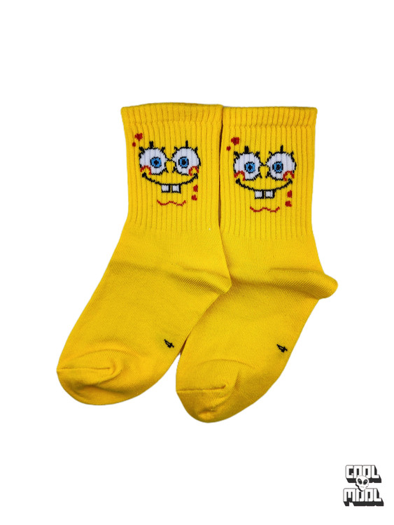 جوراب ساقدار بچهگانه طرح باب اسفنجی