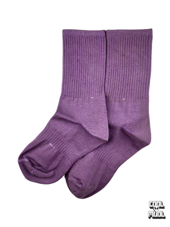 جوراب ساق بلند ساده (بیسیک) بافت کبریتی یاسی