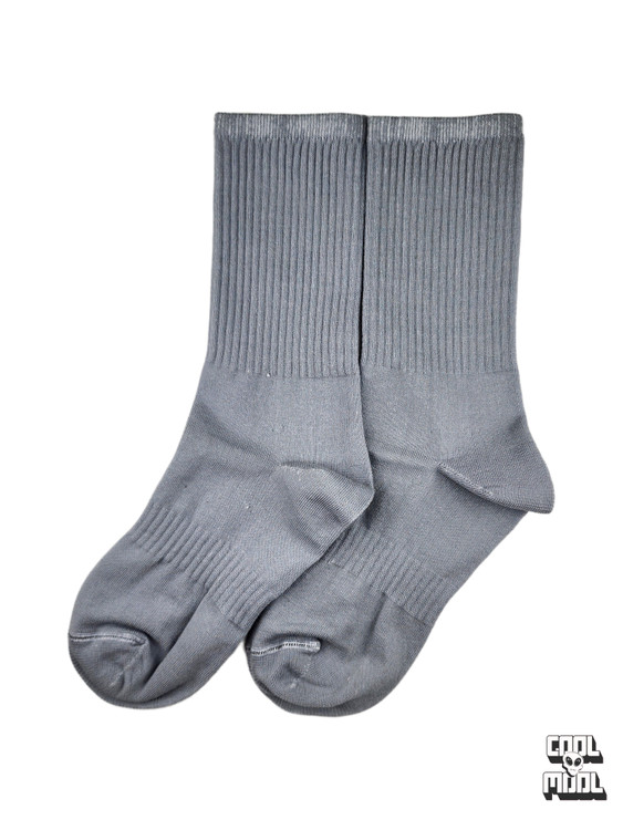 جوراب ساق بلند ساده (بیسیک) بافت کبریتی طوسی